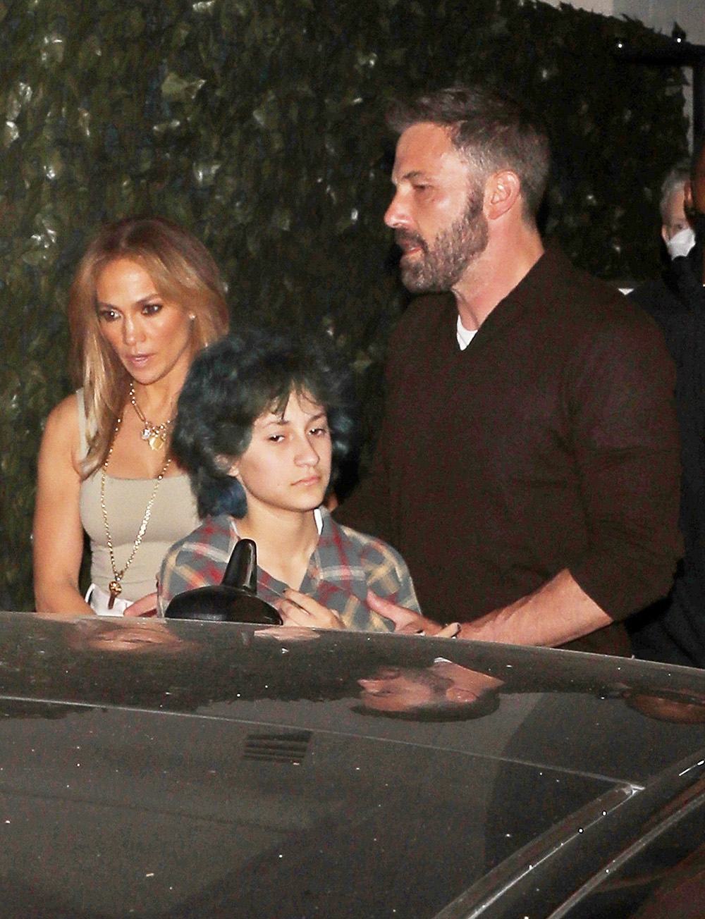 West Hollywood, CA - Jennifer Lopez and Ben Affleck leave Craig's after enjoying dinner. Pictured: Jennifer Lopez, Ben Affleck BACKGRID USA AUGUST 12, 2021 USA: +1 310 798 9111 / usasales@backgrid.com UK: +44 208 344 2007 / uksales@backgrid.com *UK Customers - Photos containing children, please rasterize face before posting*